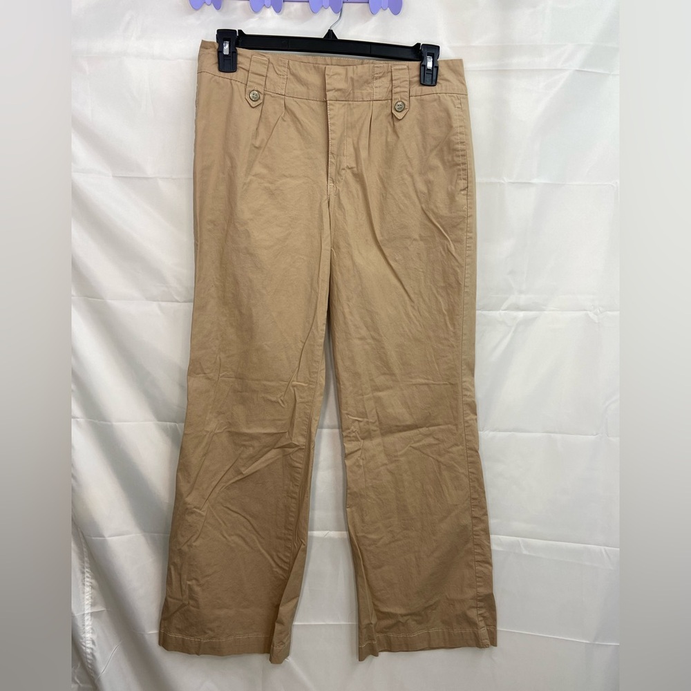 EUC Vintage‎ JeanStar women’s tan khaki wide leg straight pants stretch pockets